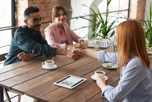 People meeting around a table